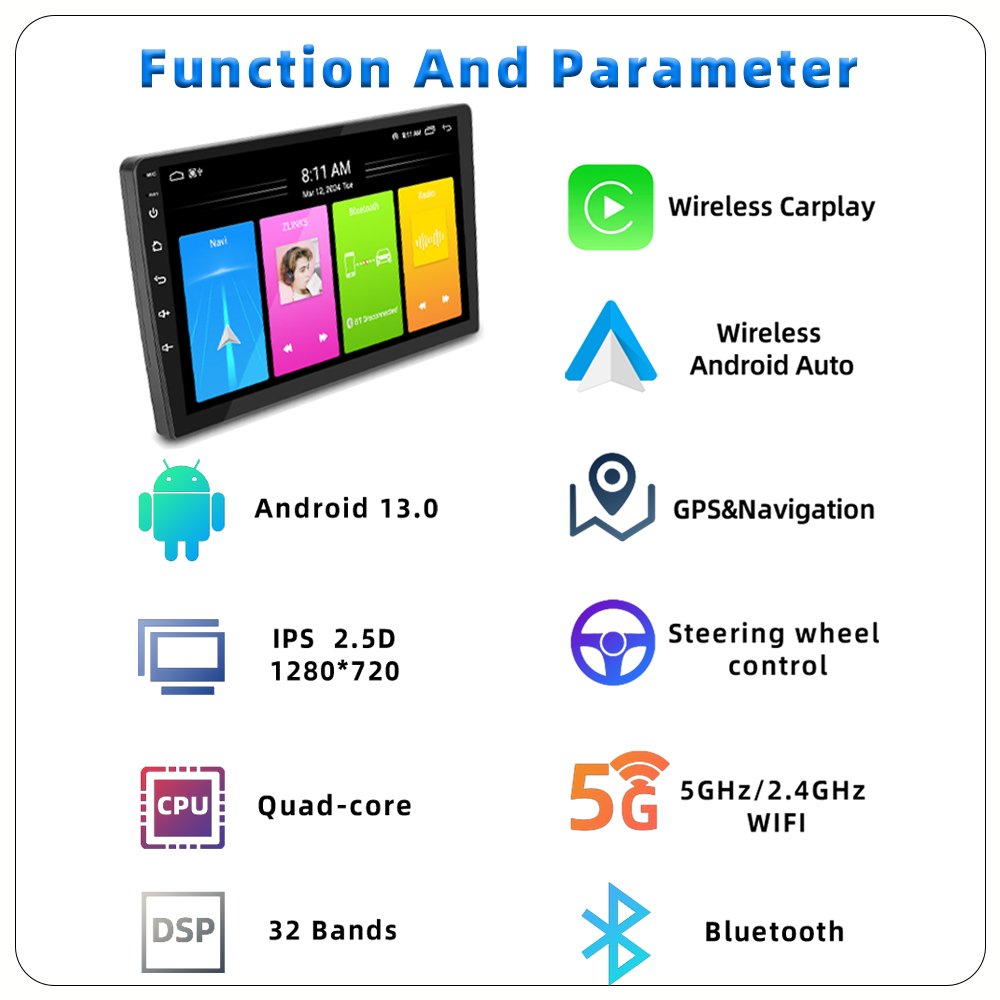 Android13 9 Inch Android Car Radio Player Ips Screen Car Stereo Navigation Multimedia System With Bluetooth Wifi