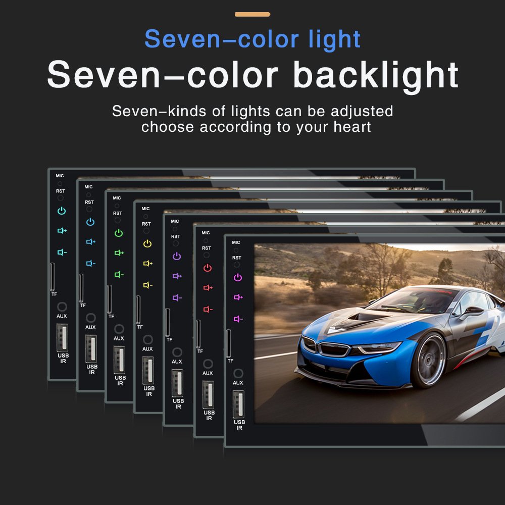 7023B 1DIN BT Car DVD Radio Video Media Player 7 Inch MP3 MP4 Touch Screen Car Player