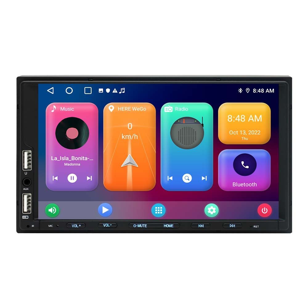 7 Inch Android 2 Din Car MP5 Player with Bluetooth GPS Navigation LCD Touch Screen Universal Dashboard Stereo Radio for Toyota