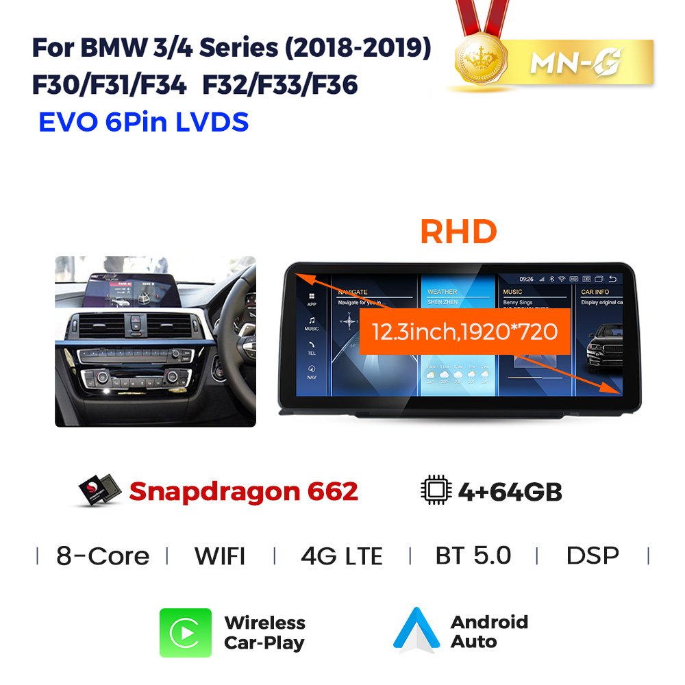 NaviFly Snapdragon 680 Android 13 8+256GB car stereo for BMW 3 Series F30 support 360 camera DVR OBD TPMS