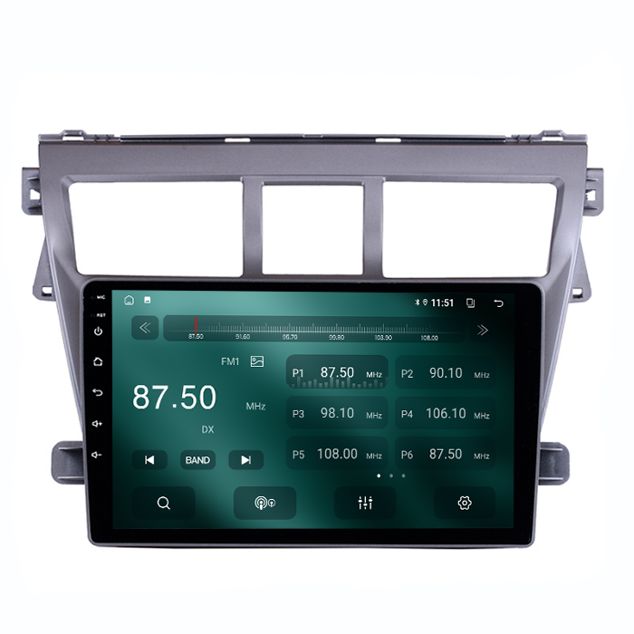 9 inch 4 Core 2+32 gb Car Radio Multimedia Player BT 5.4 for Toyota vios 2007-2012 Car DVD Player