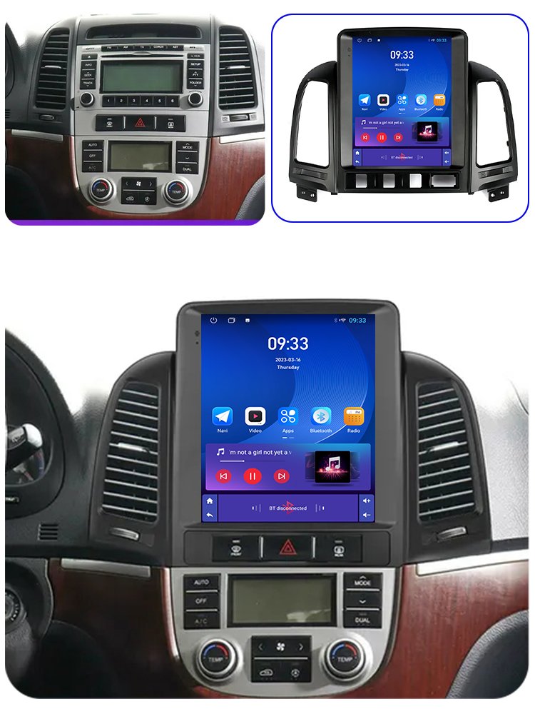 2Din Car Radio Android for HYUNDAI SANTAFE 2006-2012 Speaker Stereo Navigation 9.7" Carplay Multimedia Head Unit