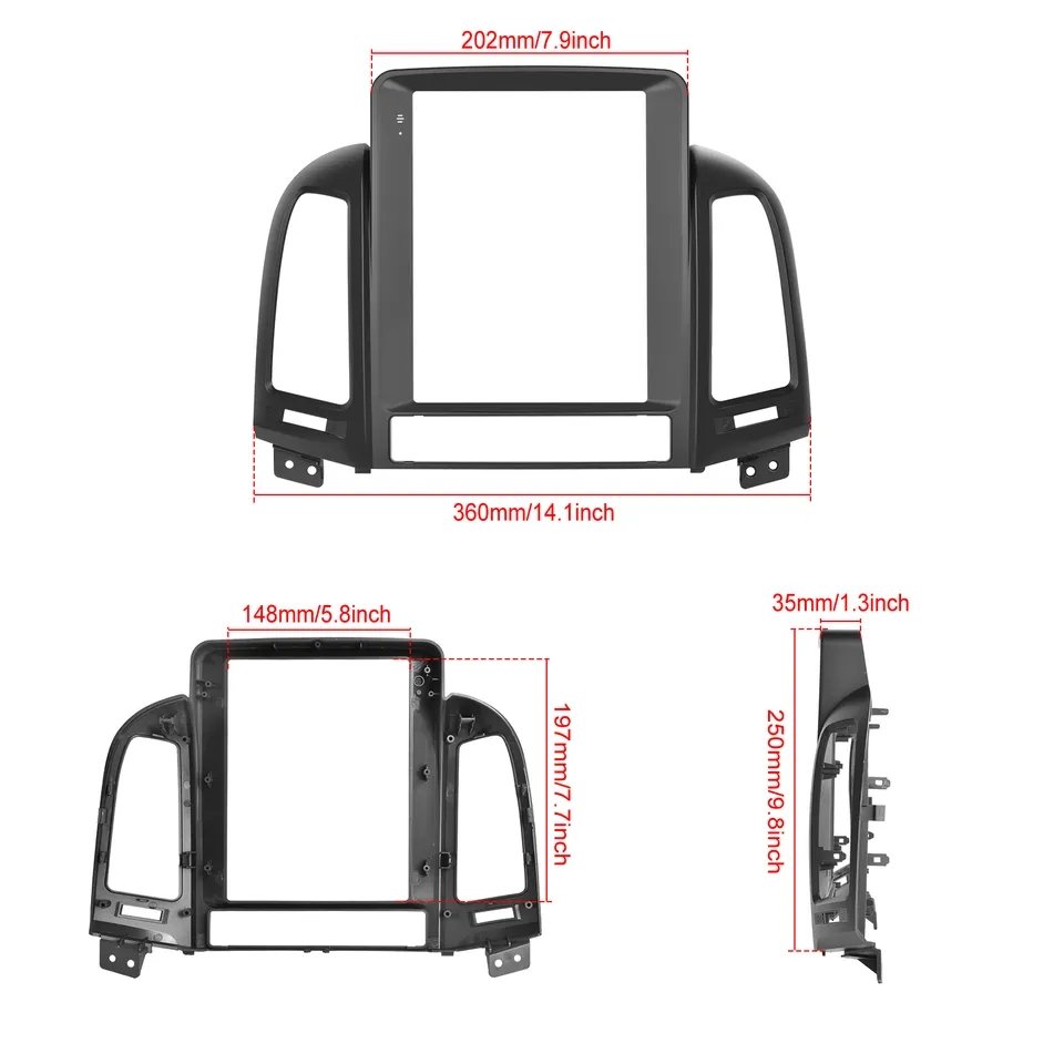 2Din Car Radio Android for HYUNDAI SANTAFE 2006-2012 Speaker Stereo Navigation 9.7" Carplay Multimedia Head Unit