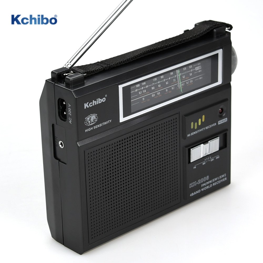 Kchibo antique style no screen AC power supply multifunction sw fm mw 4 band portable radio