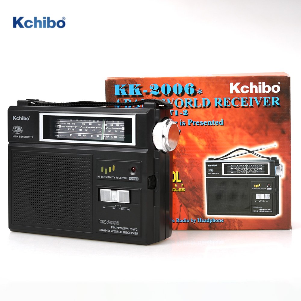 Kchibo antique style no screen AC power supply multifunction sw fm mw 4 band portable radio