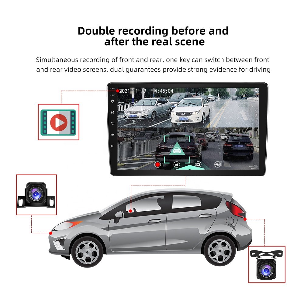 9 Inch 2+32G FM Radio Universal Car Radio Double Din Video Player Android 10 Auto Multimedia Stereo GPS Navigator