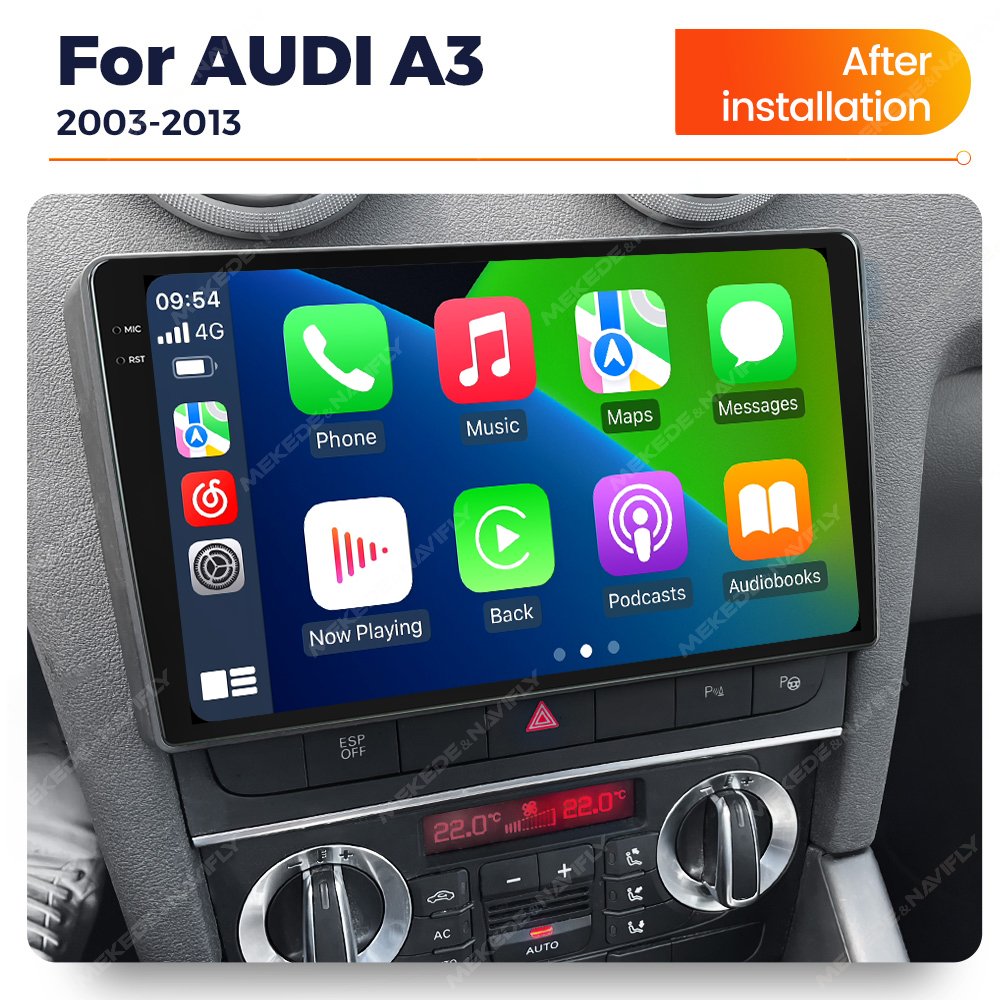 MEKEDE MS Android car-play auto car android 360 camera DVR FM AM gps navigation system for Audi A3 2003-2013