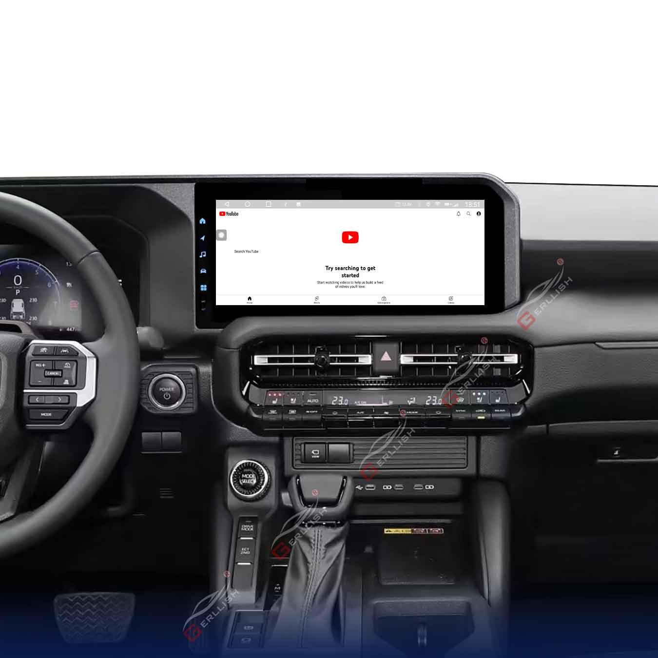 12.3'' RoadNavi Custom Android 13 Car radio for Toyota Prado Land Cruiser 250 2024 Car Dvd Gps Wifi 4G Dsp Carplay 360