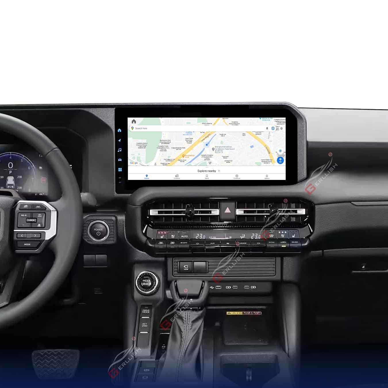 12.3'' RoadNavi Custom Android 13 Car radio for Toyota Prado Land Cruiser 250 2024 Car Dvd Gps Wifi 4G Dsp Carplay 360