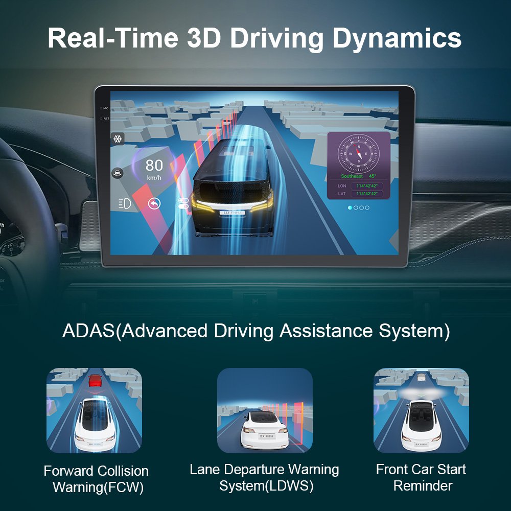 2K Qled Screen 10.1/10.33/11.5/11.8 Inch Double Din Car Stereo 2 Din Android Car Radio Car DVD Player Navigation GPS