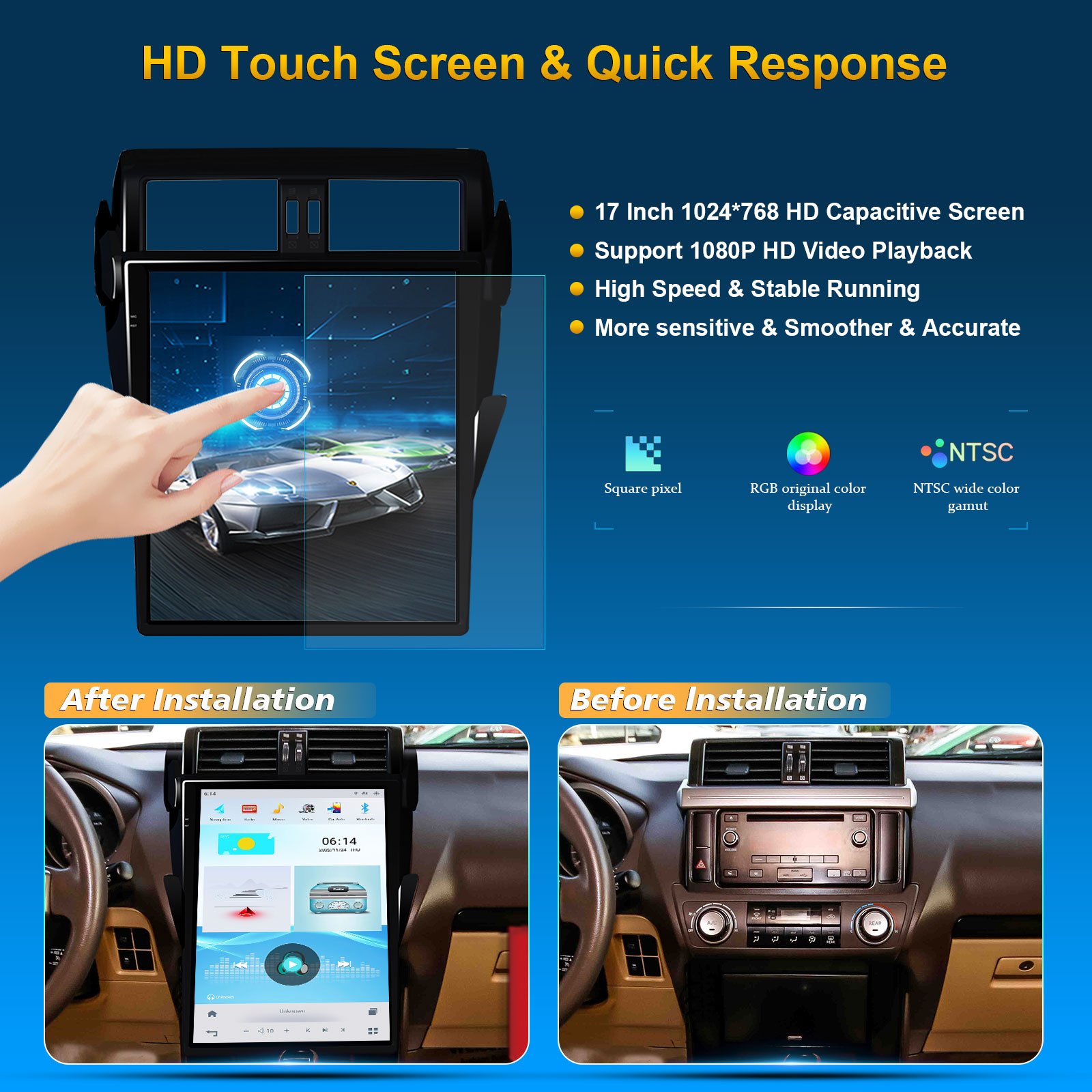TOYOTA PRADO / LC150/ 150 2014- Android Player Car GPS Navigation Car Stereo Radio Car Player Video Player Car Monitor DSP WIFI