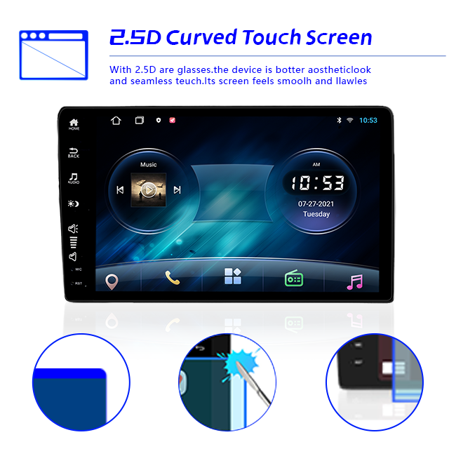 P13 9 Inch 2Din Dual Din Car Android Player 9/10 Inch IPS Touchscreen GPS DSP Bluetooth Mirror Link RGB Functions
