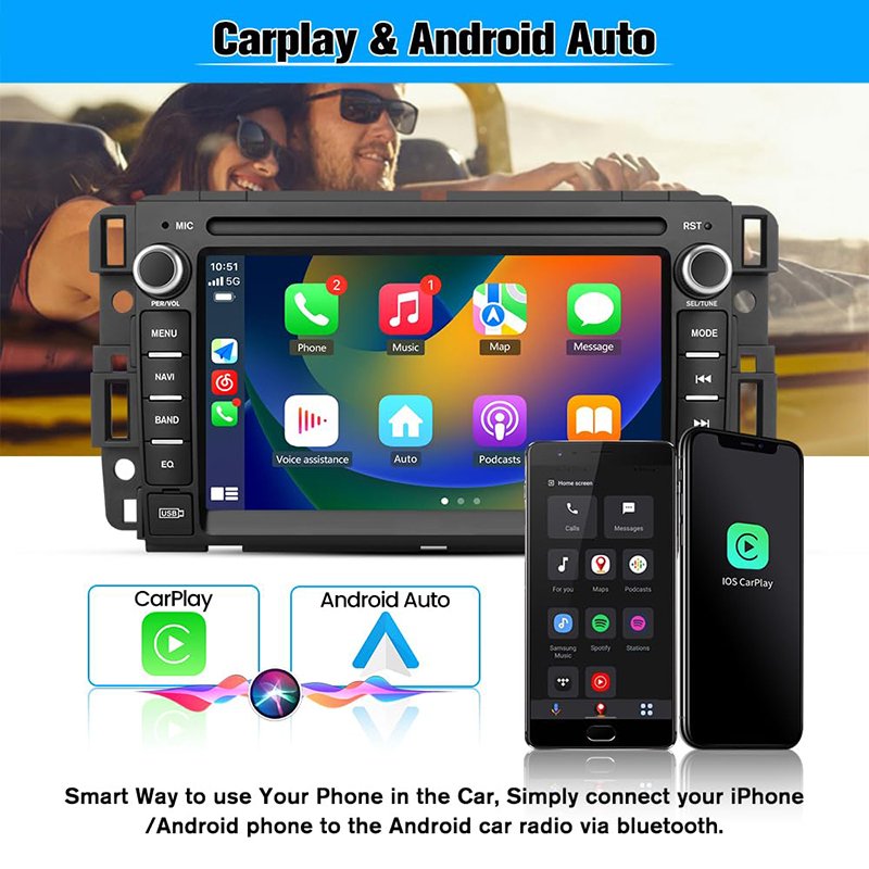 Car Stereo for Chevrolet Chevy Silverado/GMC Sierra Yukon Tahoe/Buick, Android 12 Car Radio GPS Navigation