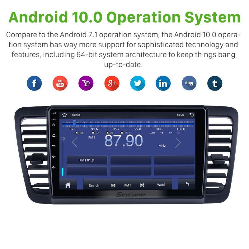 HD Touchscreen 9 inch Android 11.0 for Subaru Legacy 2004 2005 2006-2009 Radio GPS Navigation System support Carplay