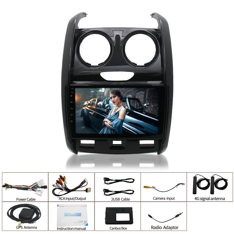 4+64G Touch Screen GPS Navigation Headunit Radio Audio Stereo Car Multimedia Player For Renault Duster 2015-2018