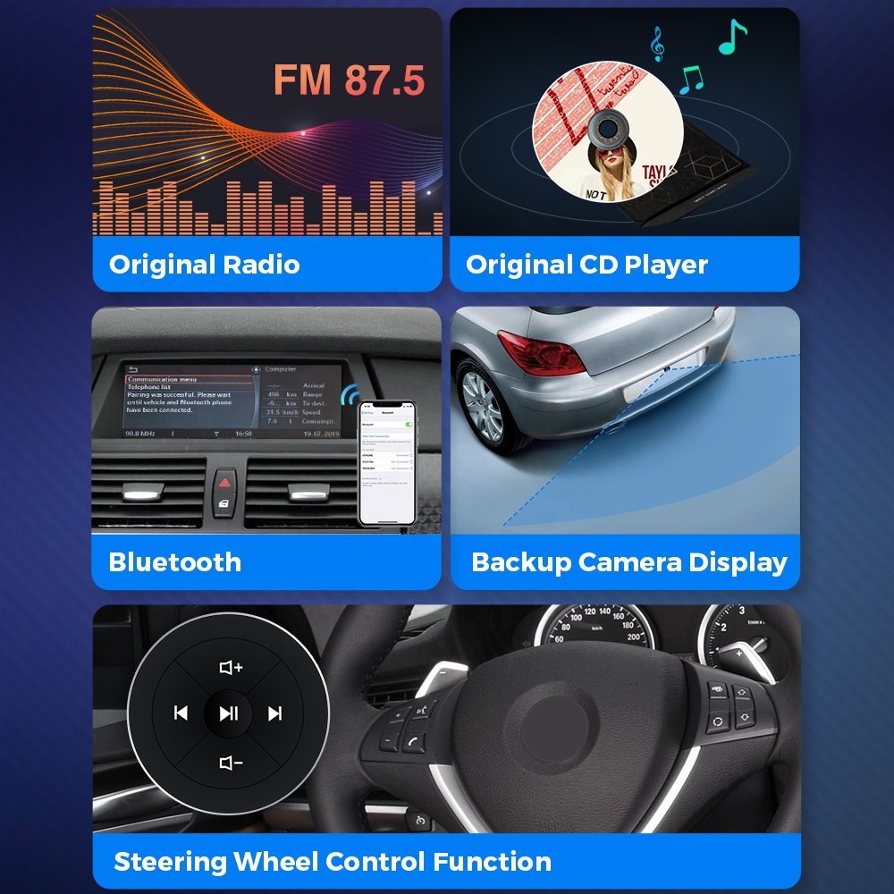 XTRONS 10.25" Car Stereo Android 12 8Core 4G LTE Carplay Android Auto Radio For BMW X5 E70 X6 E71 2007-2013 Car Android Player