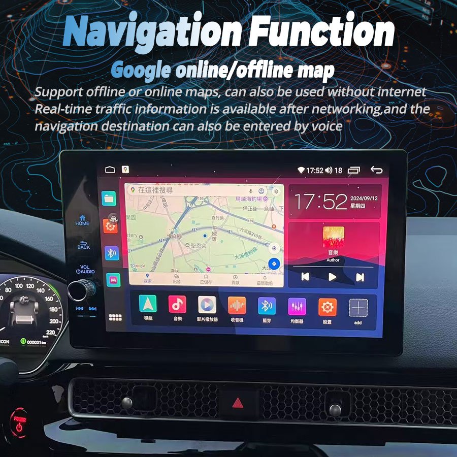 11.5inch 2K Android 13 Carplay Auto For Honda Civic 2024 Auto Radio Multimedia Video Speler Navigation Automotive Stereo GPS HU