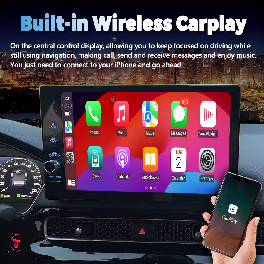 11.5inch 2K Android 13 Carplay Auto For Honda Civic 2024 Auto Radio Multimedia Video Speler Navigation Automotive Stereo GPS HU