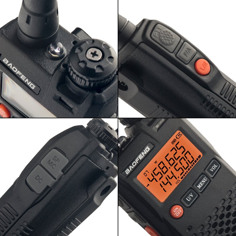 Baofeng UV-3R UHF VHF Mini handheld Portable Radio VOX 400-470MHZ with 1500mAh Battery Transceiver Ham Radio Walkie Talkie