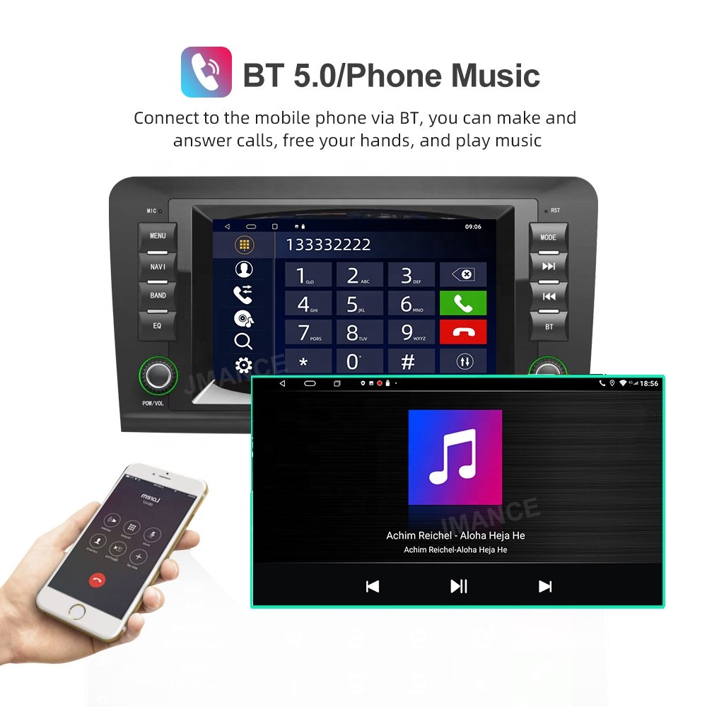 Jmance 7inch android car radio 2+32GB Carplay For Mercedes Benz ML-Class W164 2005-2012 Frame car multimedia player stereo