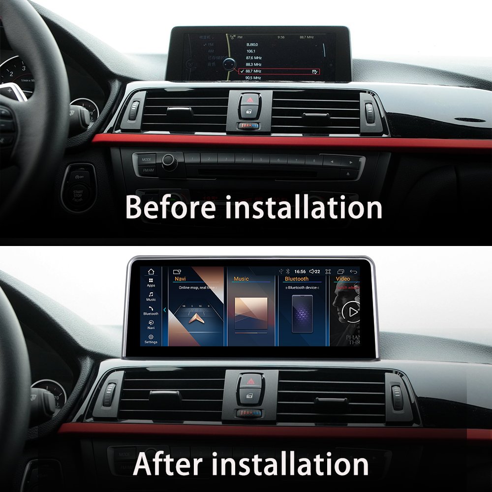 LELV 10.25" Android 14 Apple Carplay Car Radio Player Touch Screen For 3 Series F30 F31 F34 4 Series F32 F33 F36 Nbt 2013-2017