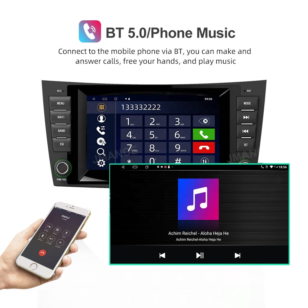 Jmance 4G BT5.0 Carplay Android auto 2din android 7inch car screen radio system For Mercedes Benz E-Class W211 2002-2008