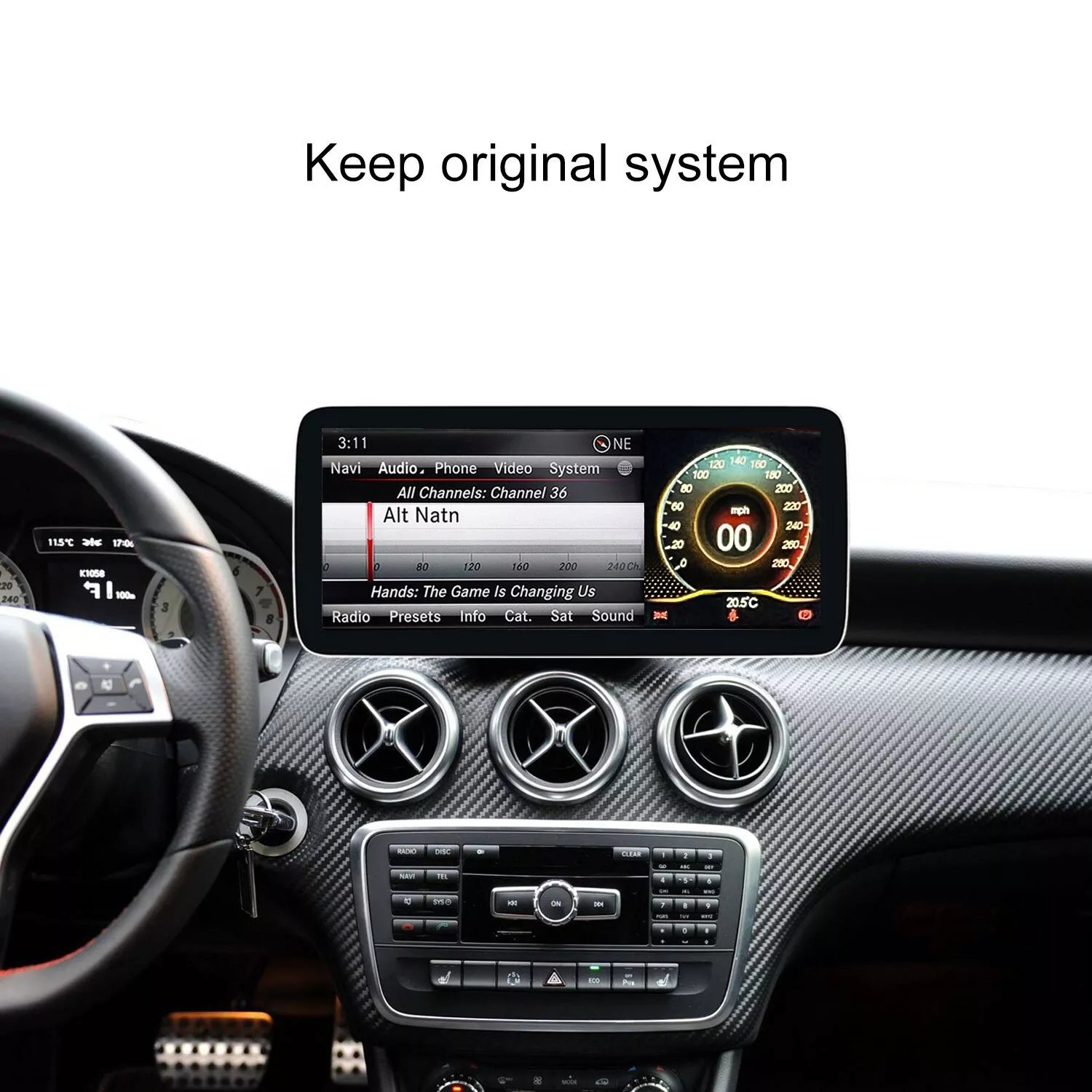 12.3inch 4g+64g Android13 car sound system audio built- in Split screen& DSP for Mercedes Benz GLA CLA A Class 2013-2015 NTG4.5