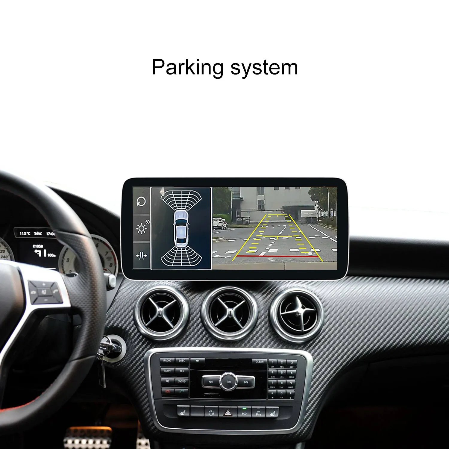 12.3inch 4g+64g Android13 car sound system audio built- in Split screen& DSP for Mercedes Benz GLA CLA A Class 2013-2015 NTG4.5