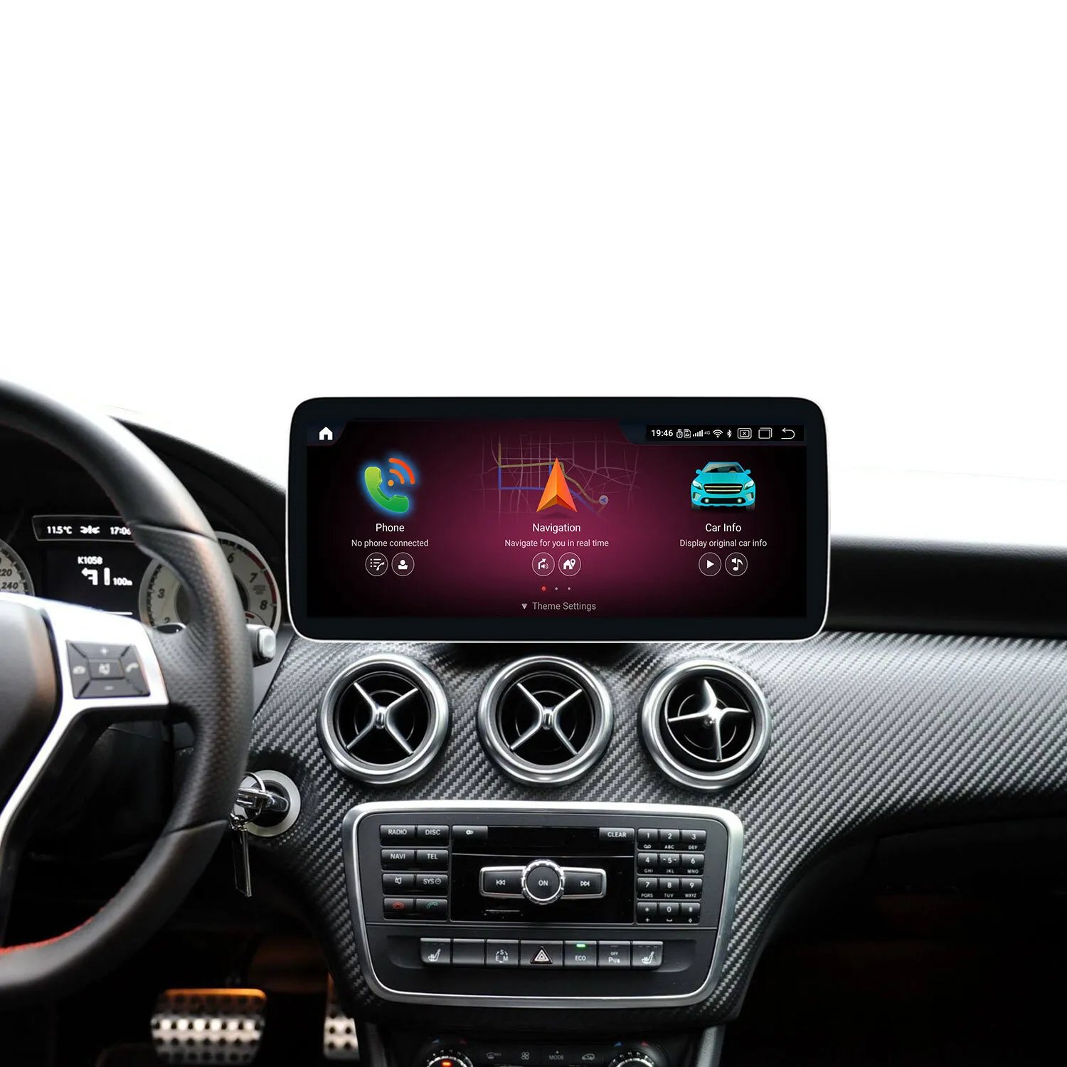 12.3inch 4g+64g Android13 car sound system audio built- in Split screen& DSP for Mercedes Benz GLA CLA A Class 2013-2015 NTG4.5