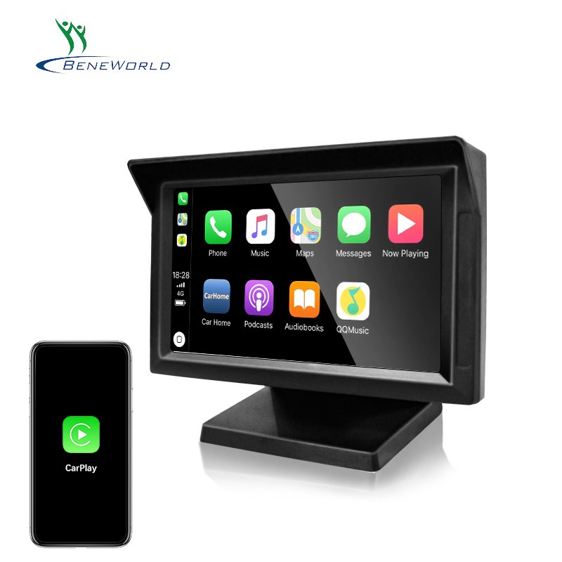 Portable Car Radio Player 7 8 10 12 inch Car Multimedia Player Car Dvr Video Recorder Black Box Dual Cams Carplay Android Auto