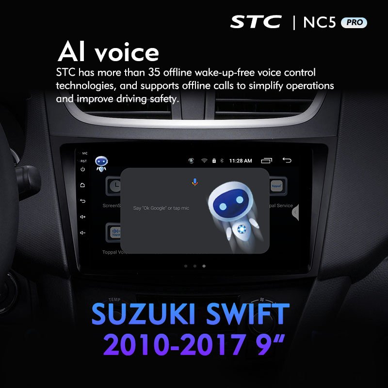 Original 2 Din 9 Inch Android 11 Car DVD Player For SUZUKI Swift 2010-2017 With Carplay BT Radio GPS Navigation