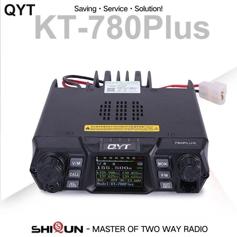QYT KT-780Plus Two Way Radio Walkie Talkie 100W High Power Wireless Communication Radio KT-780 Plus Mobile Car Radio