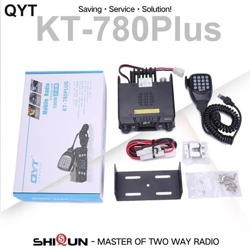 QYT KT-780Plus Two Way Radio Walkie Talkie 100W High Power Wireless Communication Radio KT-780 Plus Mobile Car Radio