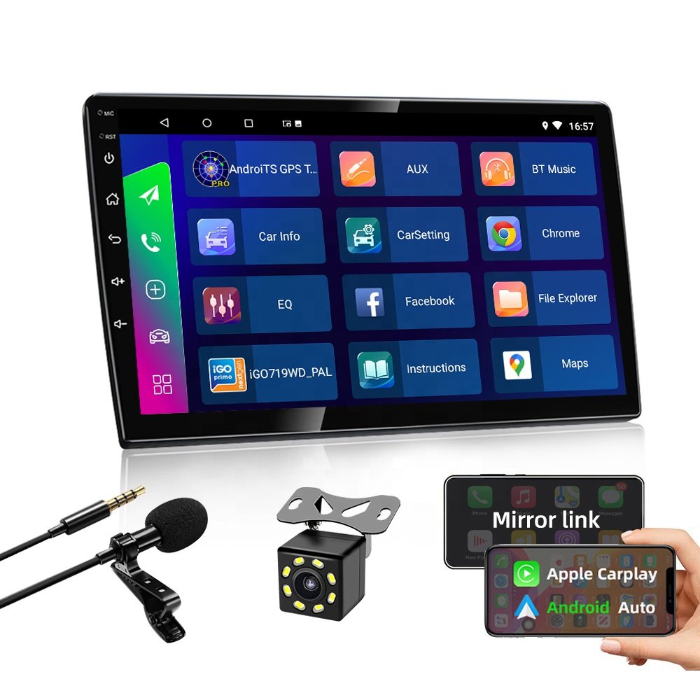 Jmance 10 Inch T3L 2 Din 1+16Gb/2+32Gb Wireless/Wired Android Auto Carplay Gps Navigation Car Dvd