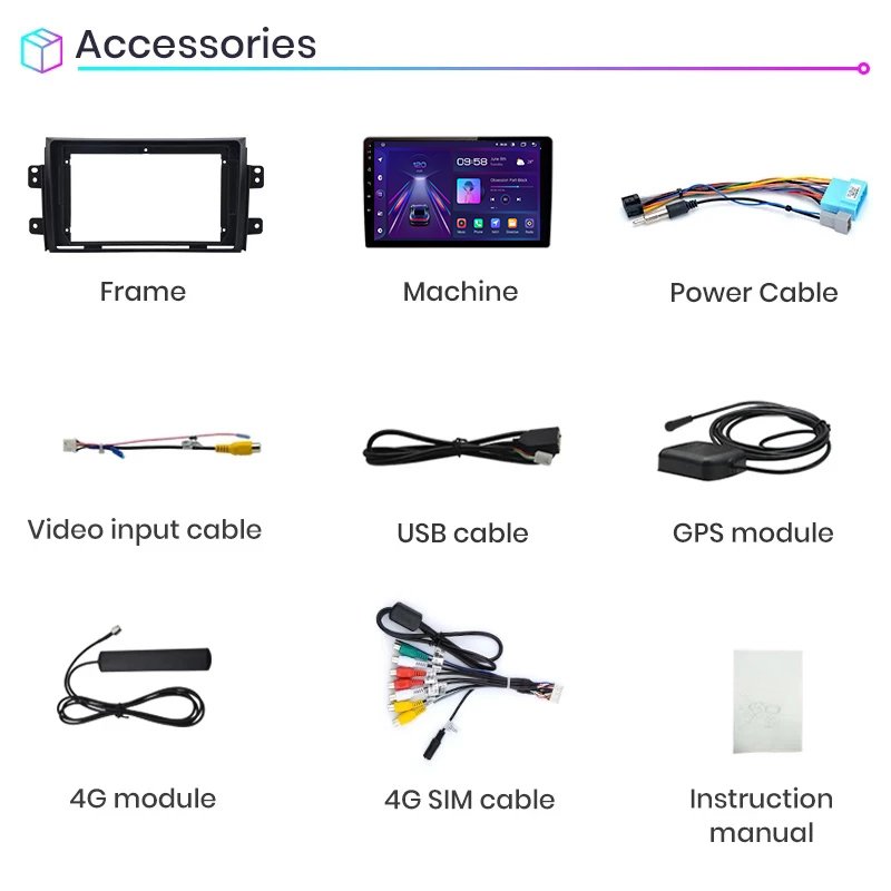 Android Auto Radio For Suzuki SX4 2006-2013 For Fiat Sedici 2005-2014 Carplay 4G Car Multimedia GPS 2din autoradio