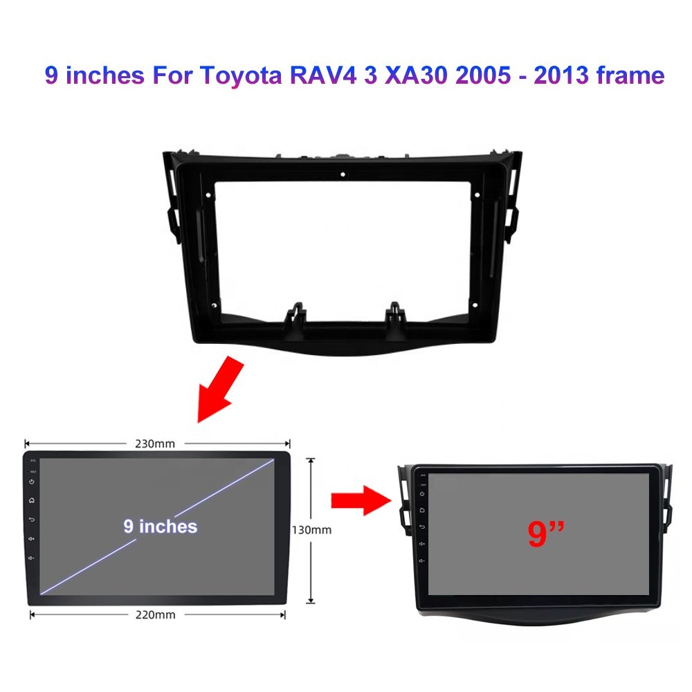 Jmance 9 Inch 8 Core For Toyota Rav4 3 Xa30 2005 - 2013 Frame 4G Bt 5.0 Gps Navigation Android Auto Carplay 2 Din Car Radio