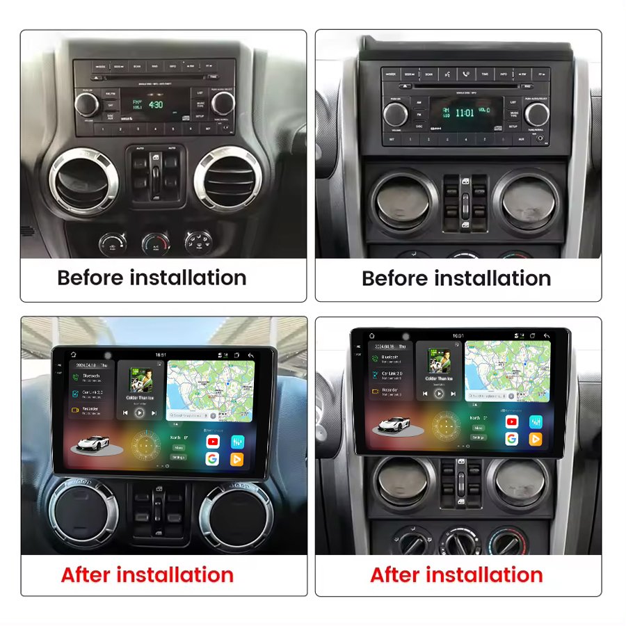 2K Android 13 2 DIN Car Radio Auto Stereo Video Screen Autoradio For JEEP Compass commander grand Cherokee wrangler liberty