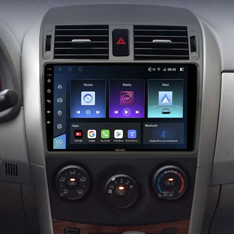 Rotiss 8Core Android Car Radio GPS For TOYOTA COROLLA 2008+ 9" car dvd player 2Din pantallas para autos auto monitor
