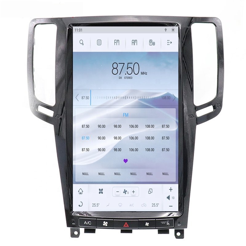 Android 11 6+128 For Infiniti G37 G35 G25 G37S 2007-2013 Tesla Style Radio Car GPS Navigation Stereo Multimedia Player Head Unit