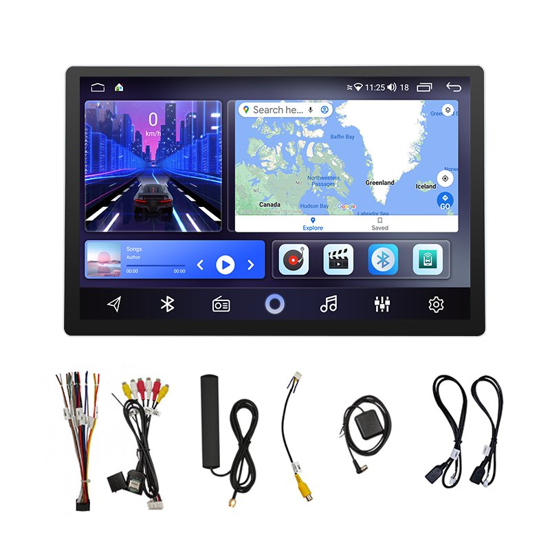 Bingfan Android 12 QLED Touch Screen Car Radio Double Din Car Screen Strero Auto Electronics 13.3 inch Car dvd player