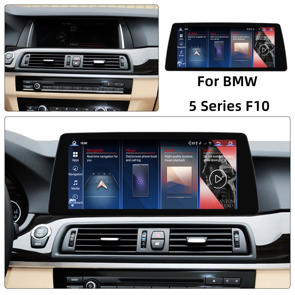 12.3" HD Screen Snapdragon 668 Android 13 Car Multimedia System Car Radio For Bmw 5 Serie F10 F11 2010-2016 WIFI 4G 360 Camera