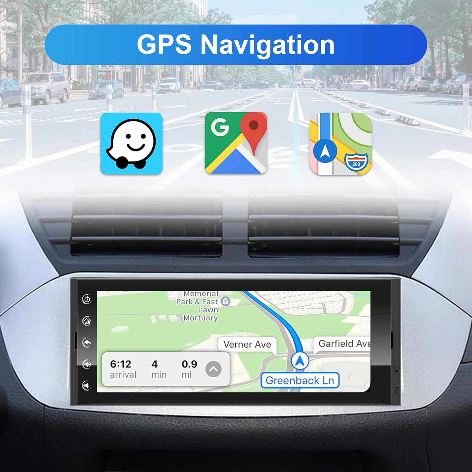 6.86 Inch Android 1Din Car Radio Wireless Carplay Auto Touch Screen DSP RDS Car Stereo WIFI Blue Tooth GPS Video For Car