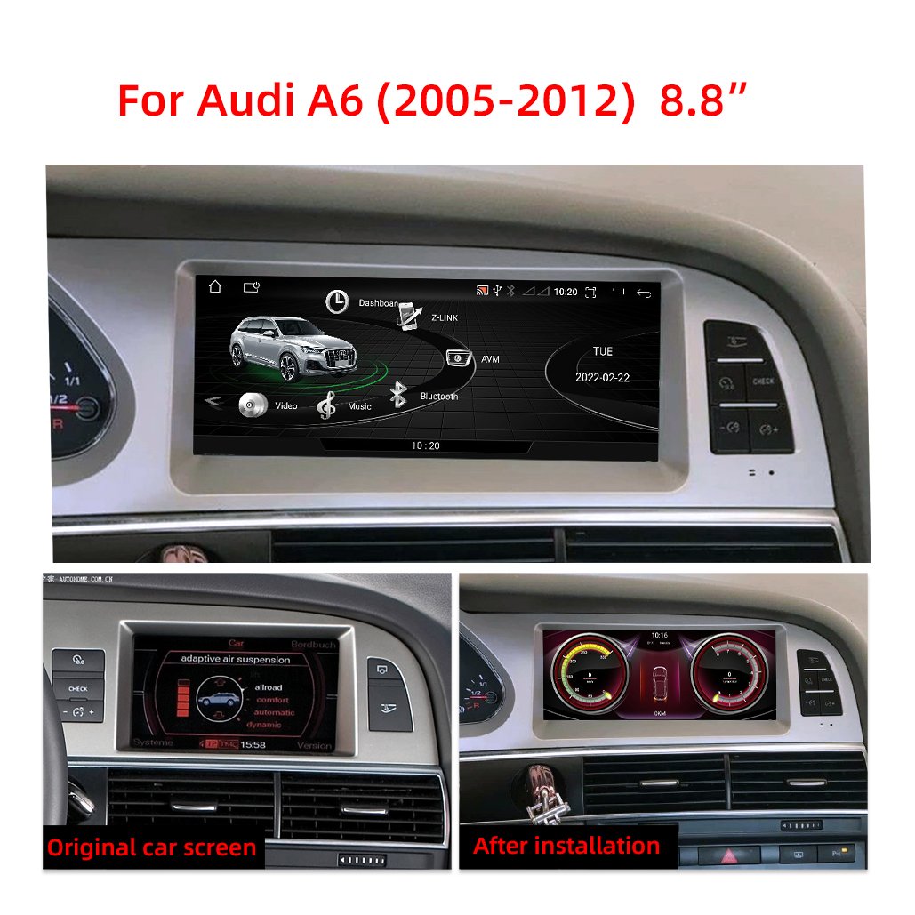 8.8 Inch Android Gps Navigation Multimedia Dvd Radio System Audio Player Audi 4G Wifi Supporting Car DVR Android 11 Dashboard
