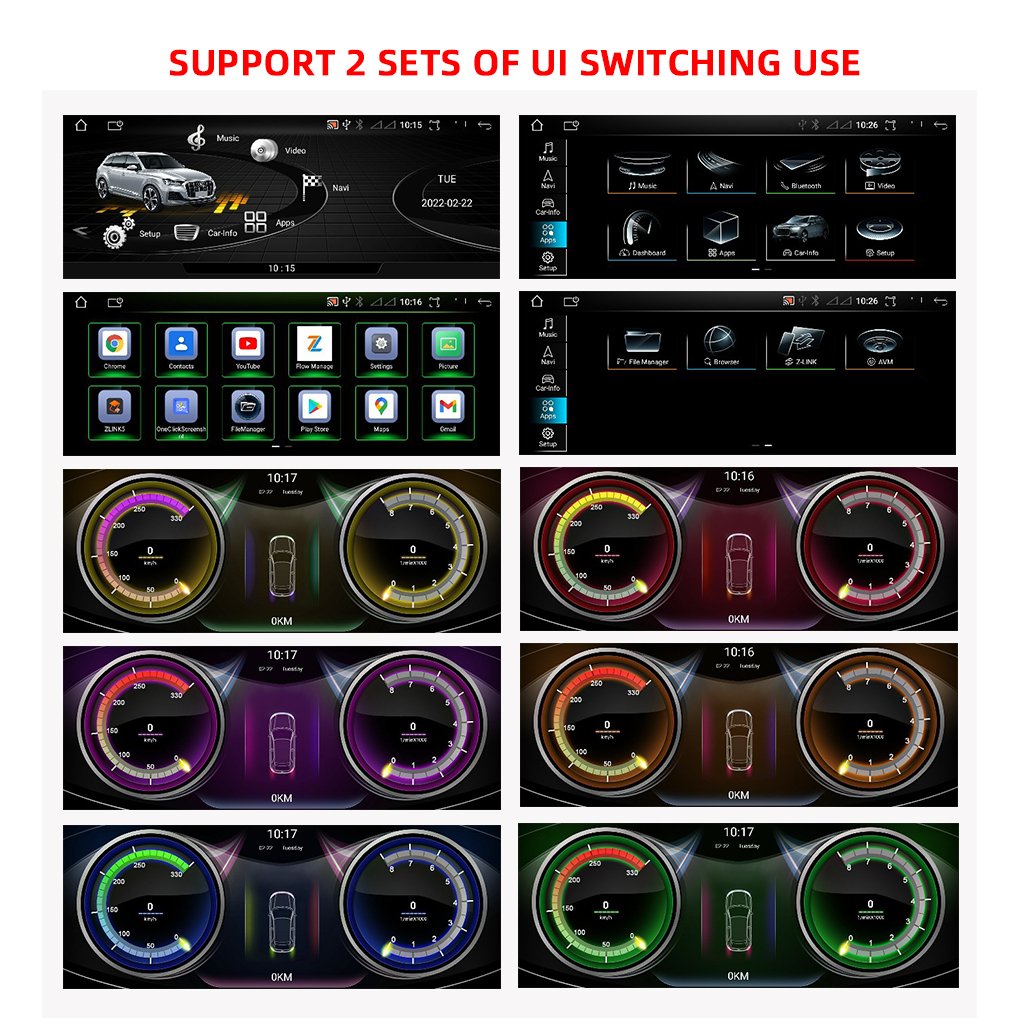 8.8 Inch Android Gps Navigation Multimedia Dvd Radio System Audio Player Audi 4G Wifi Supporting Car DVR Android 11 Dashboard