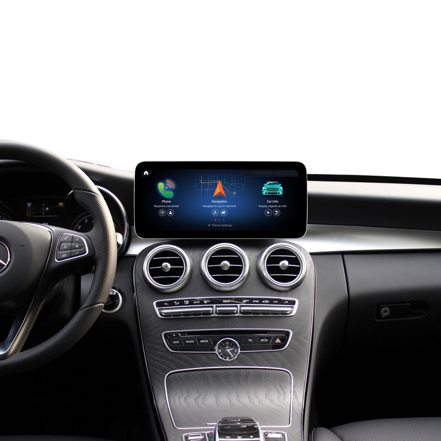 8 core 12.3'' 8+128g navigation& gps cd player multimedia car stereo For Mercedes Benz C GLC Class W204 W205 NTG5.0 2015-2019