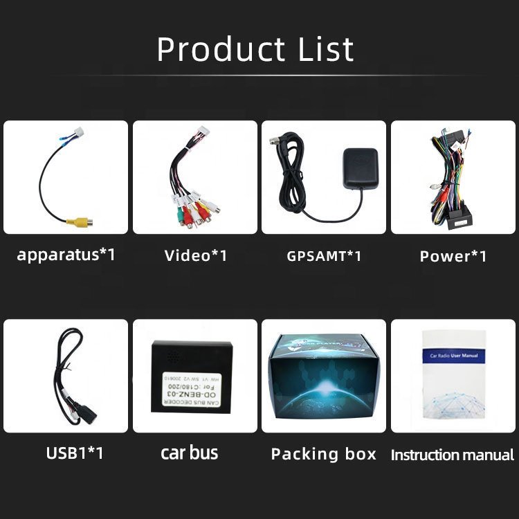 Android 9.1 Gps Navigation Multimedia Stereo Car Radio for Mercedes Benz C-Class 2009 2010 2011 2012 2013
