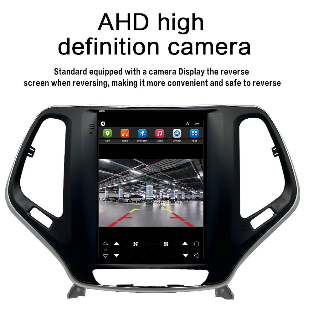 For Jeep Grand Cherokee 2014 2015 2016 Android Car Radio Multimedia Tesla Style Android 13 Car Dvd Player