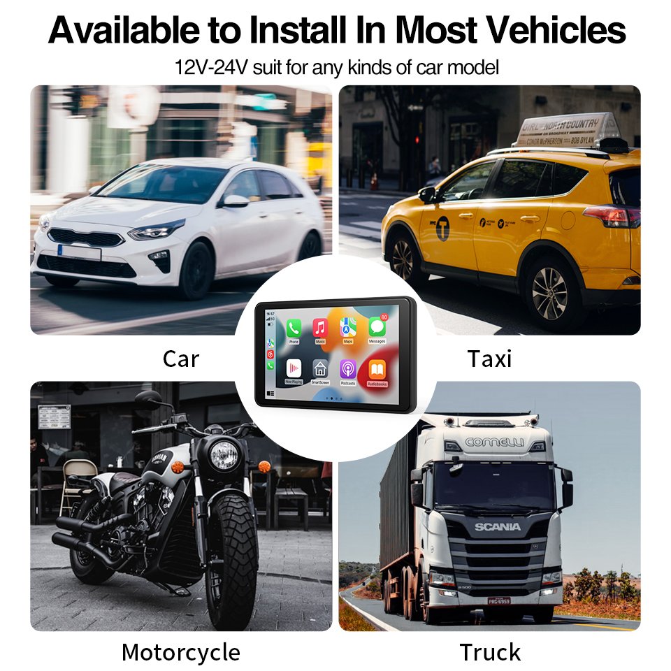 GRANDnavi 7 Inches Car Radio Multimedia Video Player Wireless CarPlay Android Auto Touch Screen Car Stereo