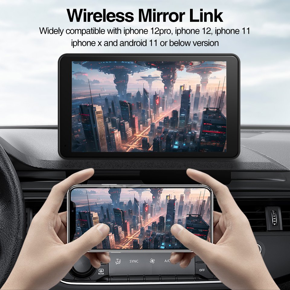 GRANDnavi 7 Inches Car Radio Multimedia Video Player Wireless CarPlay Android Auto Touch Screen Car Stereo