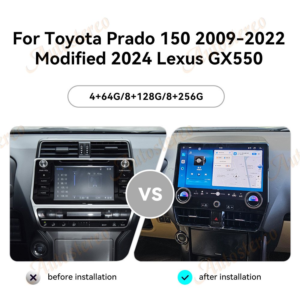 Android 13.0 Car Carplay Radio Receiver For Toyota Prado 150 2009-2022 Multimedia Player Video Head Unit Auto GPS Stereo